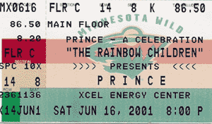 Ticket Concert 16 juin 2001